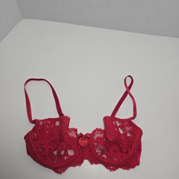 Victoria Secret Bra 34B Unlined Demi Red - Picture 1 of 3